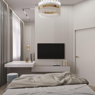 Интерьер спальни cветильниками над кроватью  смотреть на Basicdecor