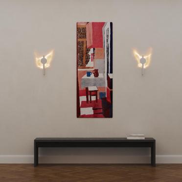 Интерьер коридора с картинами над камином  смотреть на Basicdecor