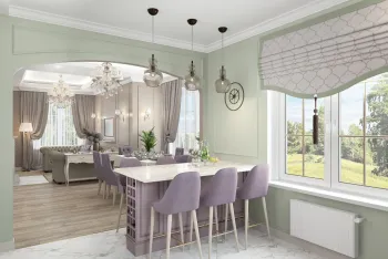 Интерьер с жалюзи в классическом стиле смотреть на Basicdecor