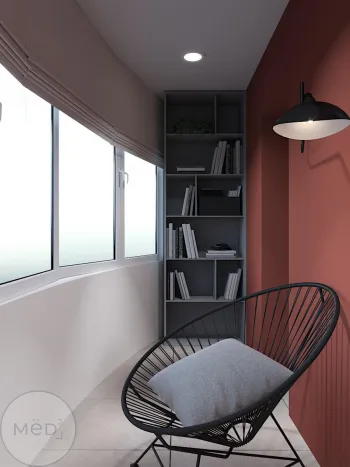 Интерьер балкона c подсветкой  смотреть на Basicdecor