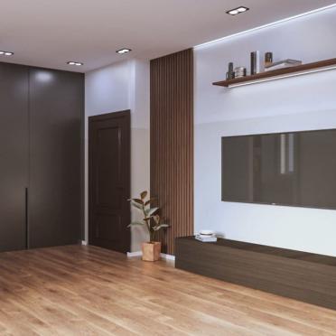 Интерьер гостиной c подсветкой  смотреть на Basicdecor
