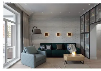 Интерьер гостиной в стиле лофт смотреть на Basicdecor