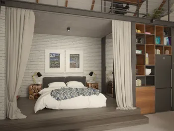 Интерьер детской c антресолью в стиле лофт смотреть на Basicdecor