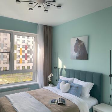 Интерьер спальни cветильниками над кроватью  смотреть на Basicdecor
