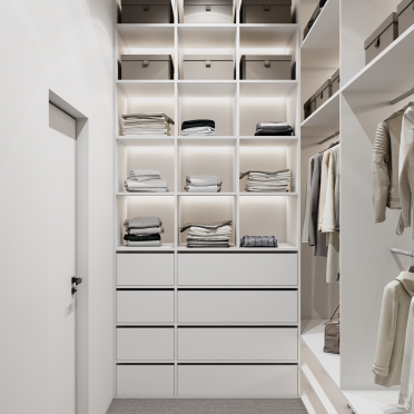 Интерьер гардеробной с гардеробной  смотреть на Basicdecor