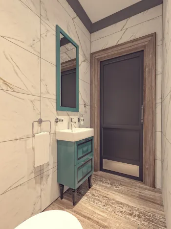 Интерьер ванной в стиле фьюжн смотреть на Basicdecor