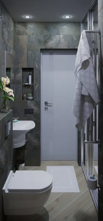 Интерьер ванной в современном стиле смотреть на Basicdecor