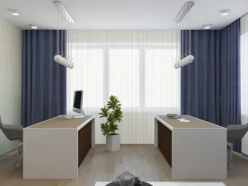 Интерьер c рабочим местом в современном стиле смотреть на Basicdecor