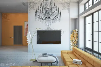Интерьер гостиной в неоклассике смотреть на Basicdecor