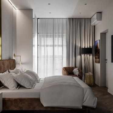Интерьер спальни cветильниками над кроватью  смотреть на Basicdecor