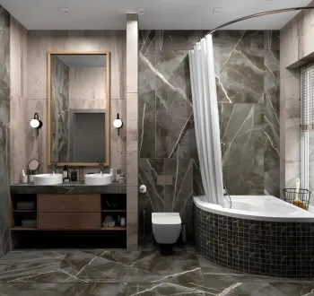 Интерьер ванной  смотреть на Basicdecor