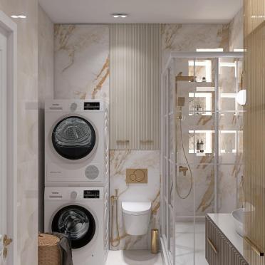 Интерьер ванной с постирочной  смотреть на Basicdecor