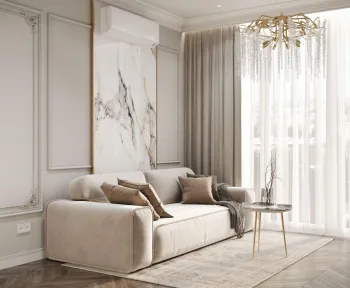 Интерьер гостиной с каретной стяжкой  смотреть на Basicdecor