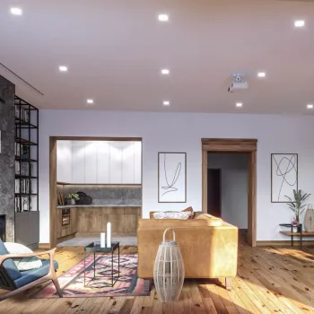 Интерьер гостиной с подсветкой светодиодной и с подсветкой  смотреть на Basicdecor