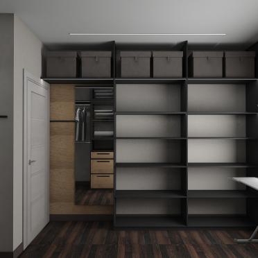 Интерьер с гардеробной и кладовкой  смотреть на Basicdecor