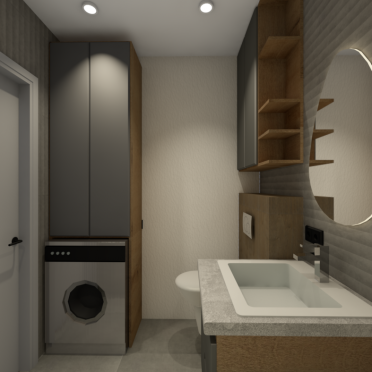 Интерьер ванной с постирочной  смотреть на Basicdecor