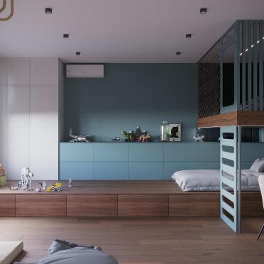 Интерьер детской c антресолью и для мальчика  смотреть на Basicdecor