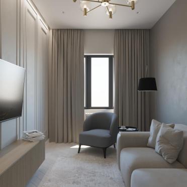 Интерьер гостиной c подсветкой  смотреть на Basicdecor