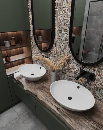 Интерьер ванной в бохо смотреть на Basicdecor