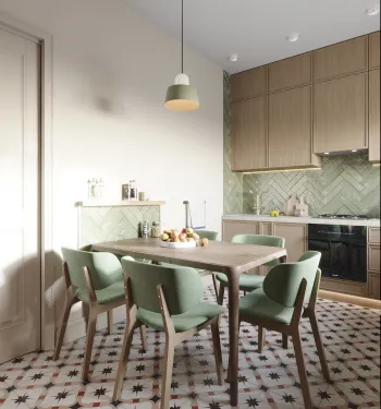 Интерьер кухни в ретро смотреть на Basicdecor