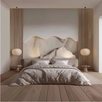 Интерьер спальни cветильниками над кроватью  смотреть на Basicdecor