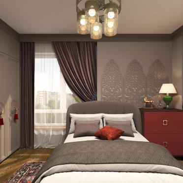 Интерьер спальни cветильниками над кроватью  смотреть на Basicdecor
