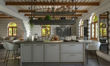 Интерьер кухни в стиле кантри и рустике смотреть на Basicdecor