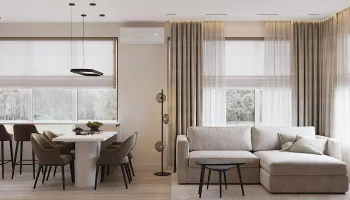 Интерьер кухни с жалюзи  смотреть на Basicdecor