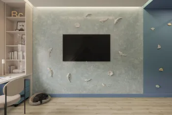 Интерьер с аквариумом в стене  смотреть на Basicdecor