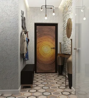 Интерьер прихожей с проходной в стиле лофт и в восточном стиле смотреть на Basicdecor