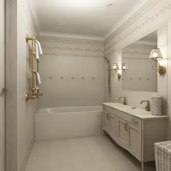 Интерьер ванной в неоклассике и барокко смотреть на Basicdecor