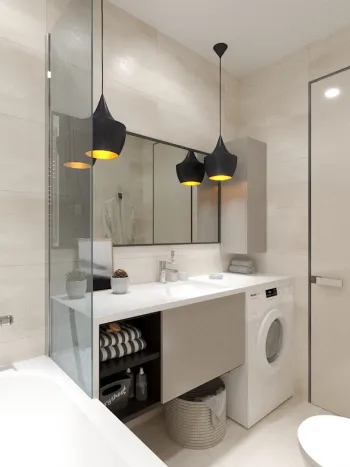 Интерьер ванной в современном стиле смотреть на Basicdecor