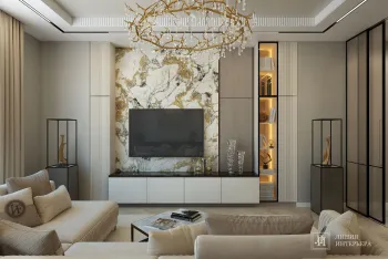 Интерьер гостиной в современном стиле смотреть на Basicdecor