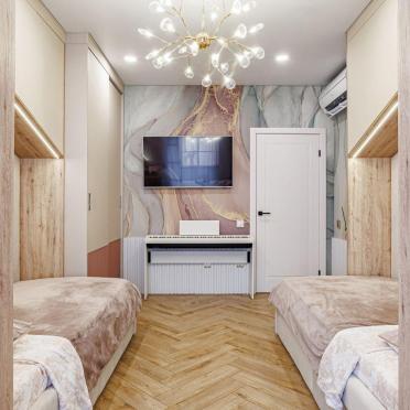 Интерьер детской с проходной и с подсветкой  смотреть на Basicdecor