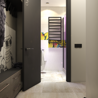Интерьер с проходной и две двери  смотреть на Basicdecor