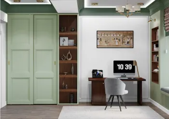 Интерьер c рабочим местом в стиле фьюжн смотреть на Basicdecor