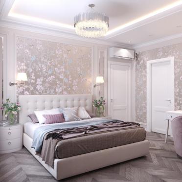 Интерьер спальни cветильниками над кроватью  смотреть на Basicdecor