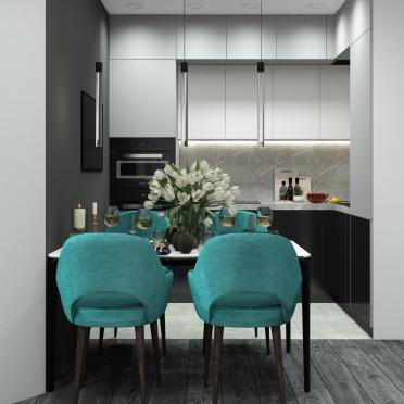 Интерьер кухни с без окна  смотреть на Basicdecor