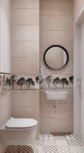 Интерьер ванной в современном стиле смотреть на Basicdecor