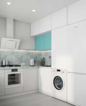 Интерьер кухни с постирочной  смотреть на Basicdecor