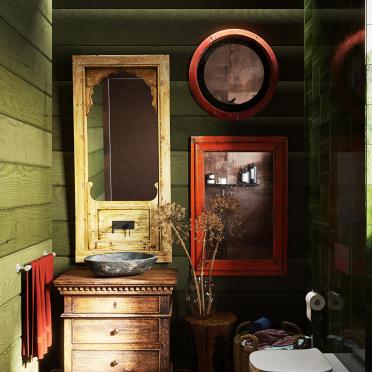 Интерьер ванной в стиле кантри смотреть на Basicdecor