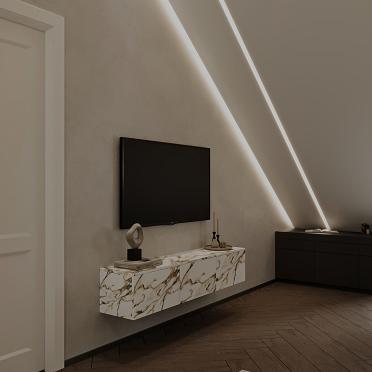 Интерьер ванной с нишей с подсветкой и с подсветкой  смотреть на Basicdecor