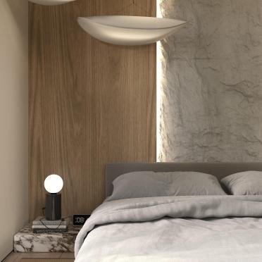 Интерьер спальни cветильниками над кроватью  смотреть на Basicdecor