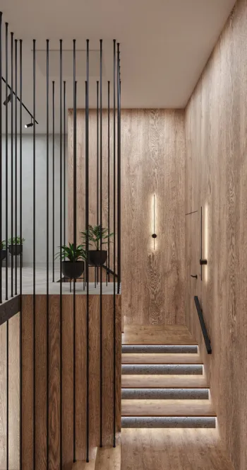 Интерьер с проходной и ресепшном в современном стиле смотреть на Basicdecor