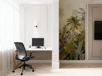 Интерьер c рабочим местом в классическом стиле смотреть на Basicdecor