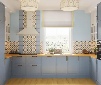 Интерьер кухни с жалюзи в провансе и марокканском смотреть на Basicdecor
