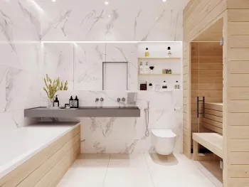 Интерьер ванной  смотреть на Basicdecor