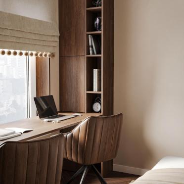Интерьер спальни с жалюзи  смотреть на Basicdecor