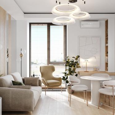 Интерьер гостиной c подсветкой  смотреть на Basicdecor
