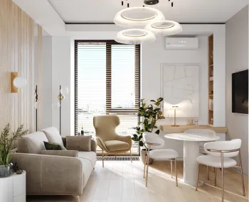 Интерьер гостиной c подсветкой  смотреть на Basicdecor